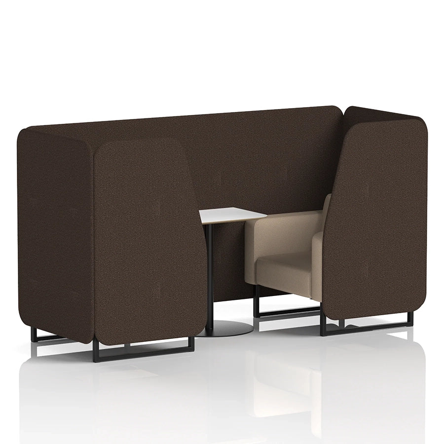 Brixworth Booth in Two Tone - 2 Seater with White Table