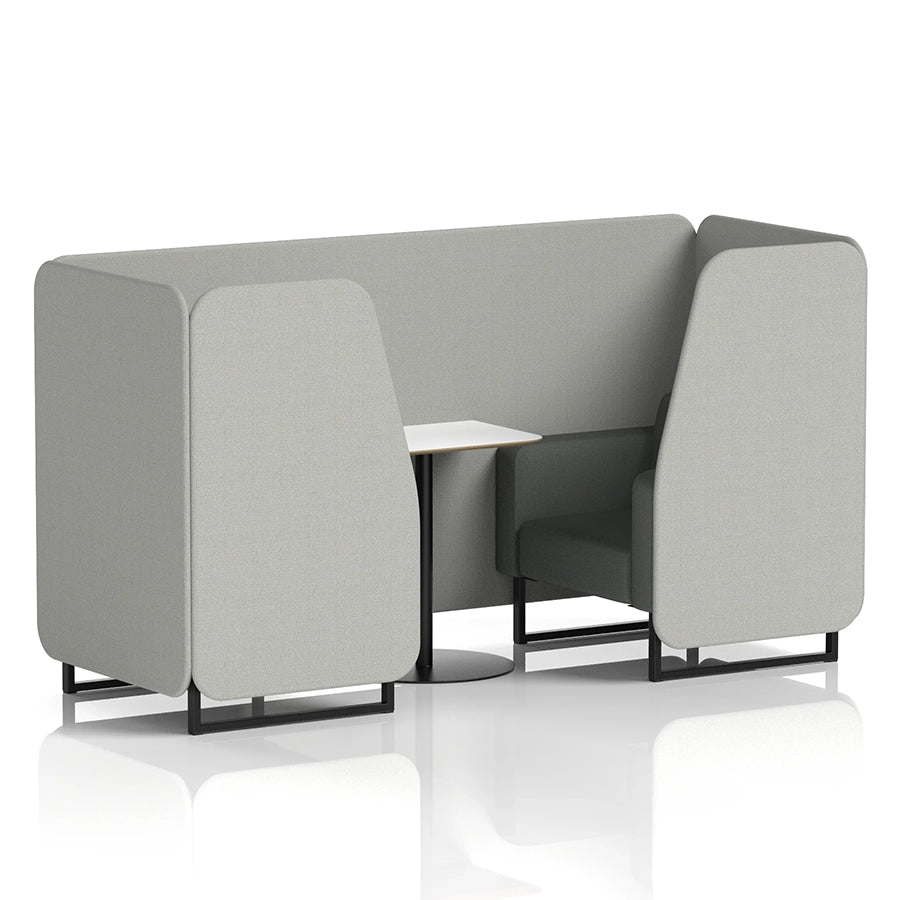 Brixworth Booth in Two Tone - 2 Seater with White Table