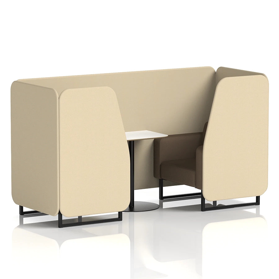 Brixworth Booth in Two Tone - 2 Seater with White Table