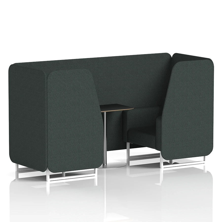 Brixworth Booth in Single Tone - 2 Seater with Black Table