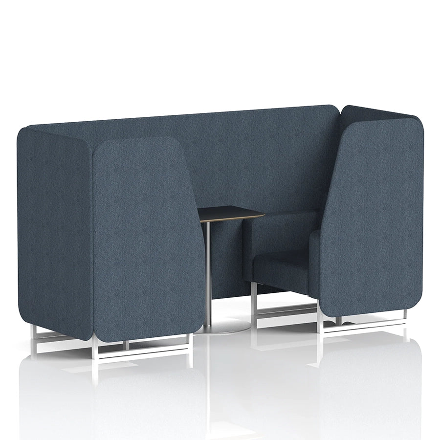 Brixworth Booth in Single Tone - 2 Seater with Black Table