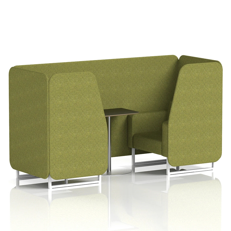 Brixworth Booth in Single Tone - 2 Seater with Black Table
