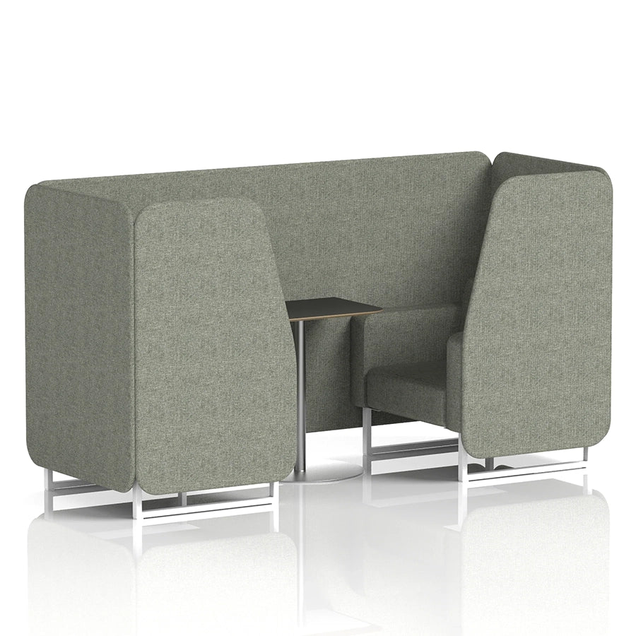 Brixworth Booth in Single Tone - 2 Seater with Black Table
