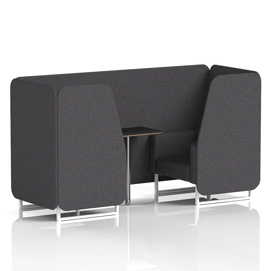 Brixworth Booth in Single Tone - 2 Seater with Black Table
