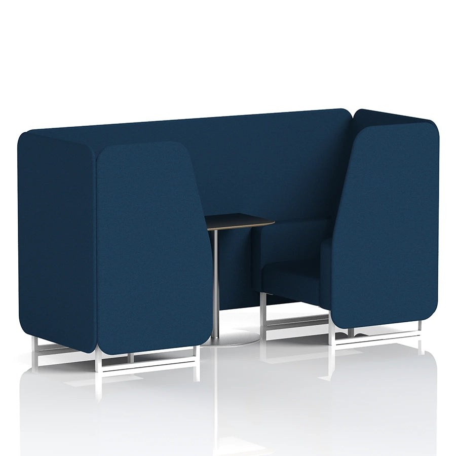 Brixworth Booth in Single Tone - 2 Seater with Black Table