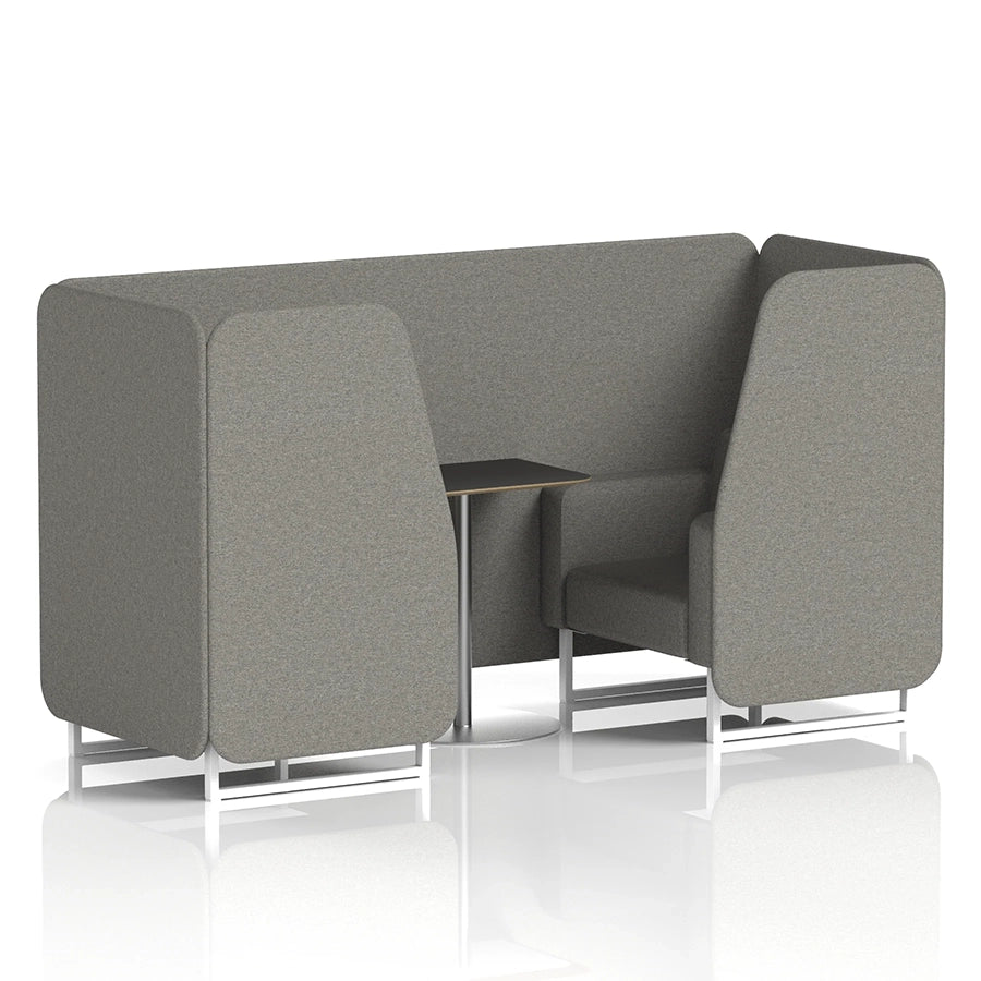 Brixworth Booth in Single Tone - 2 Seater with Black Table