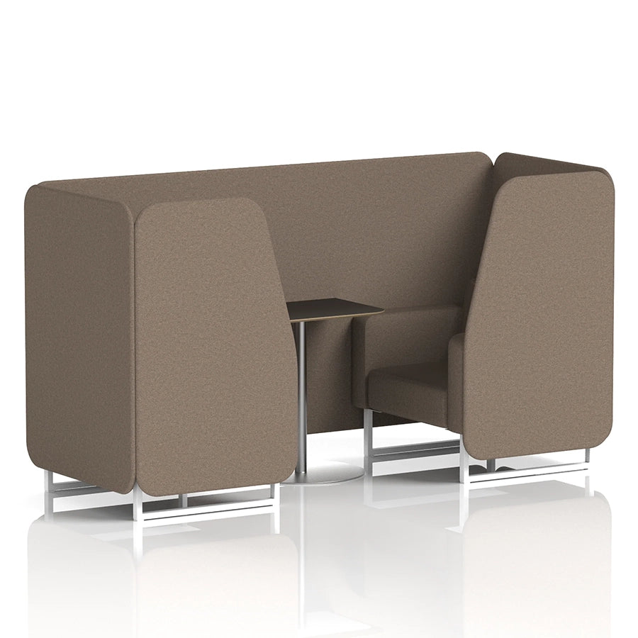 Brixworth Booth in Single Tone - 2 Seater with Black Table