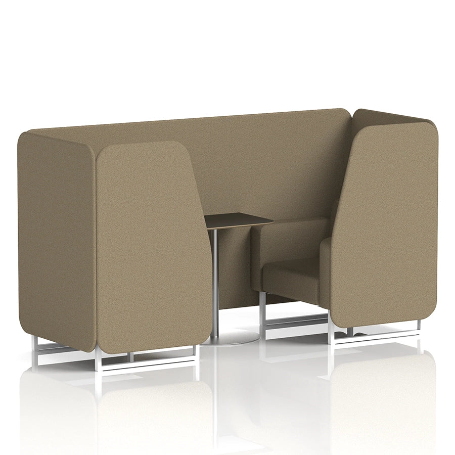 Brixworth Booth in Single Tone - 2 Seater with Black Table