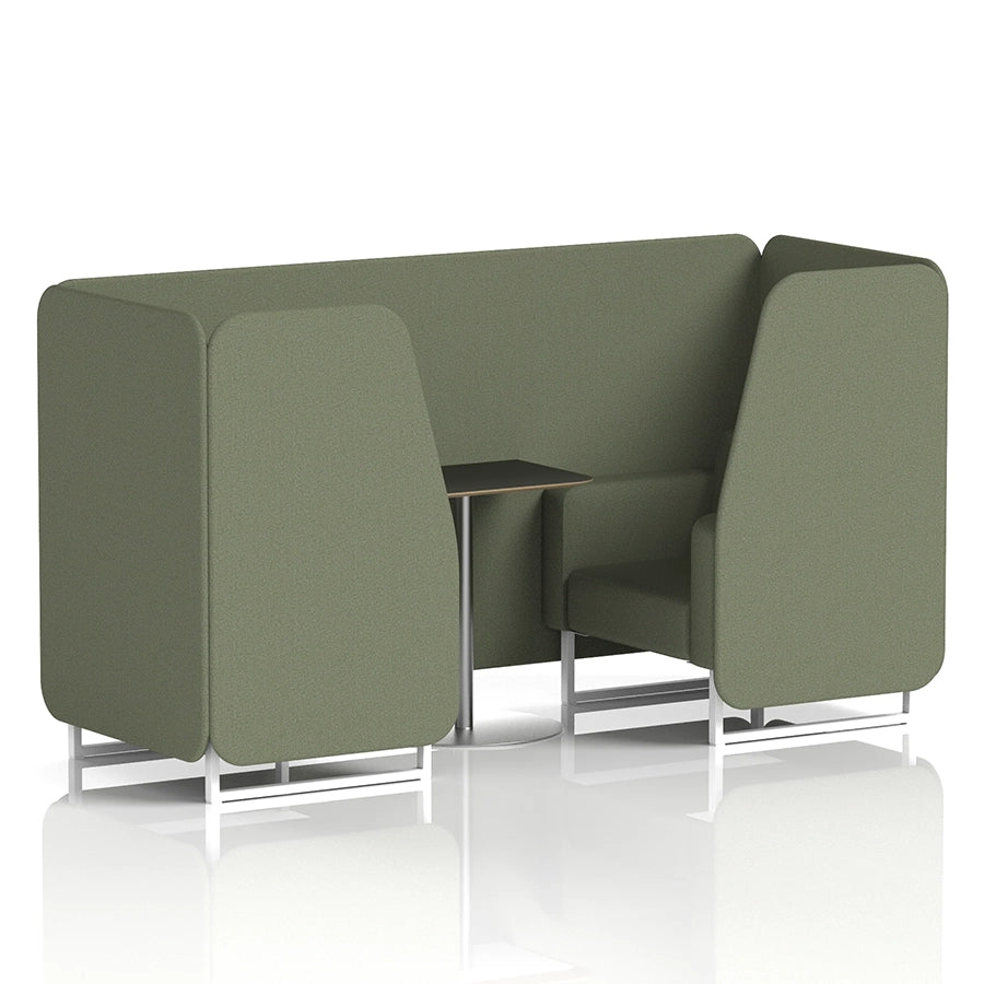 Brixworth Booth in Single Tone - 2 Seater with Black Table