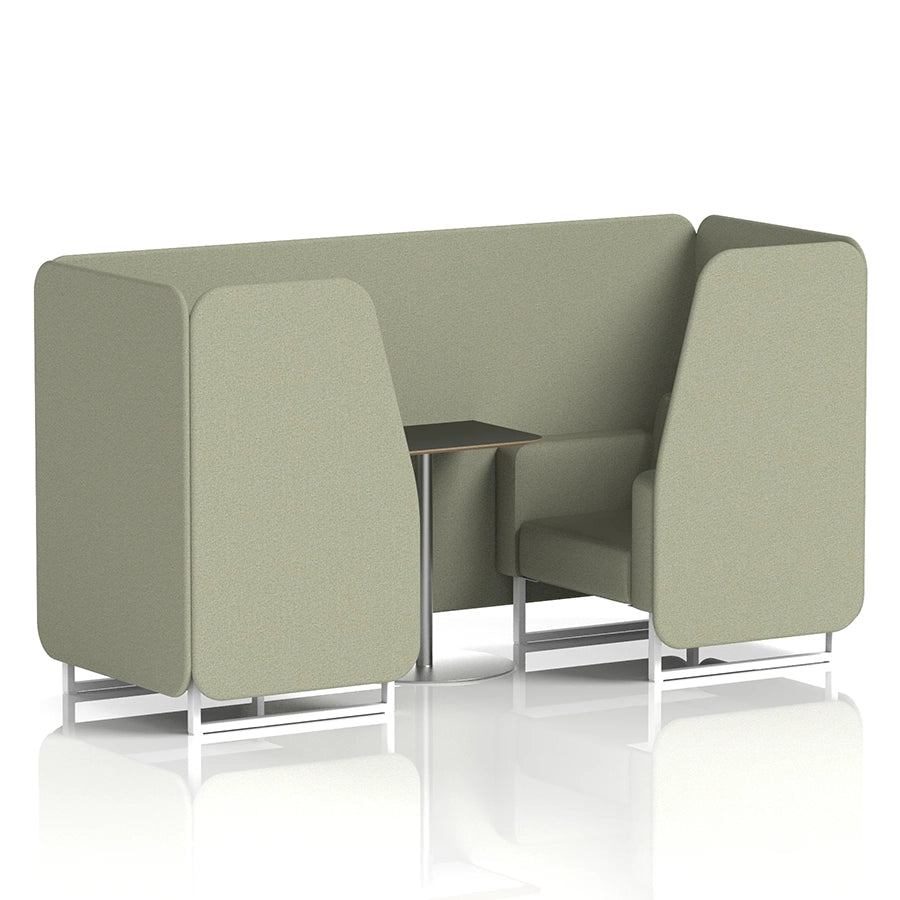 Brixworth Booth in Single Tone - 2 Seater with Black Table