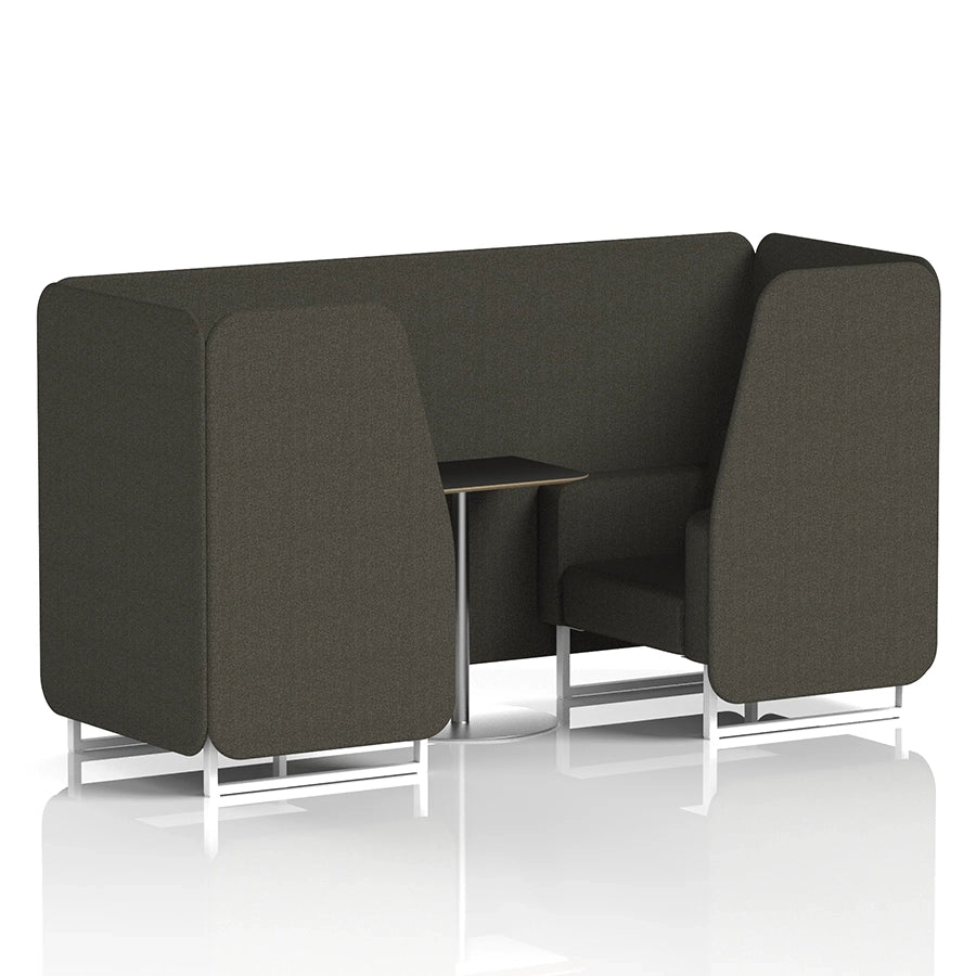 Brixworth Booth in Single Tone - 2 Seater with Black Table