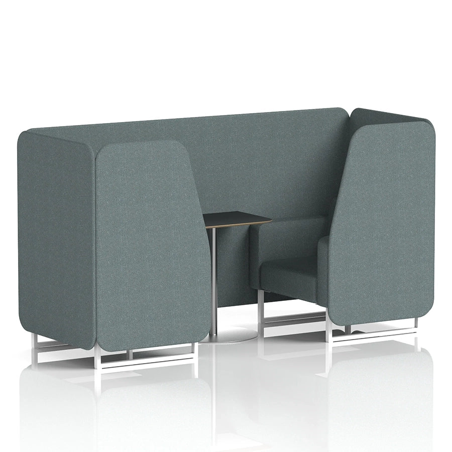 Brixworth Booth in Single Tone - 2 Seater with Black Table