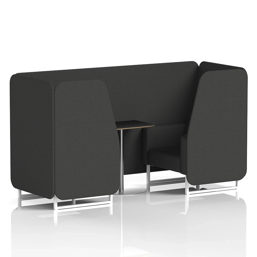 Brixworth Booth in Single Tone - 2 Seater with Black Table