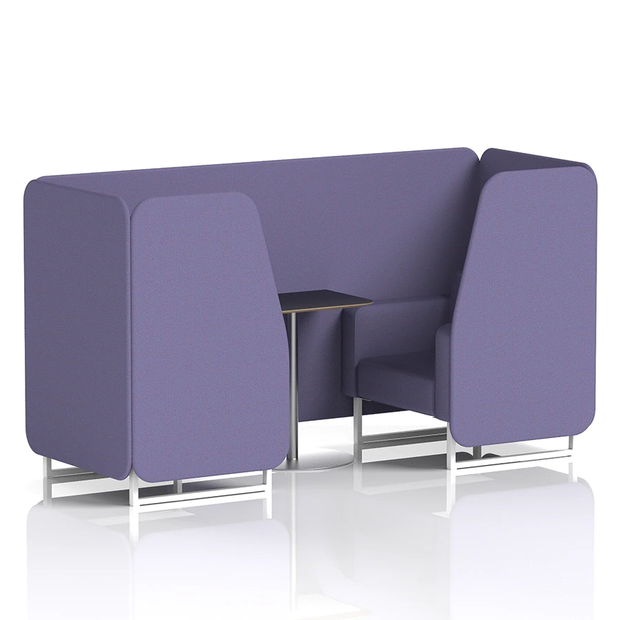 Brixworth Booth in Single Tone - 2 Seater with Black Table