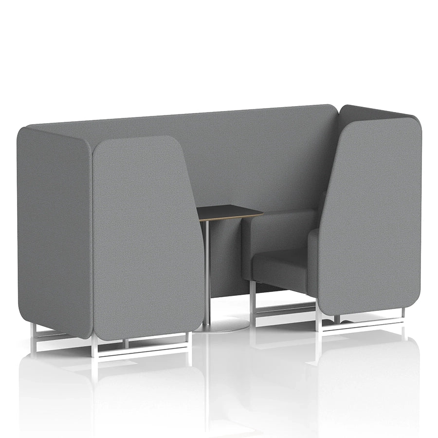 Brixworth Booth in Single Tone - 2 Seater with Black Table
