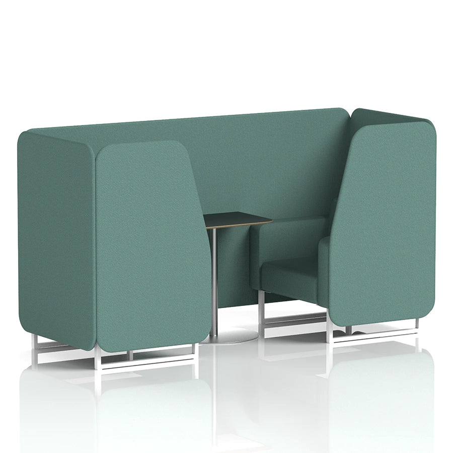 Brixworth Booth in Single Tone - 2 Seater with Black Table