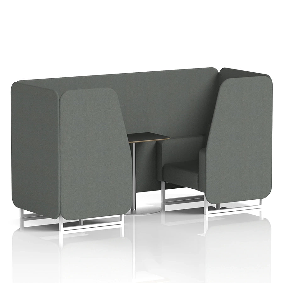 Brixworth Booth in Single Tone - 2 Seater with Black Table