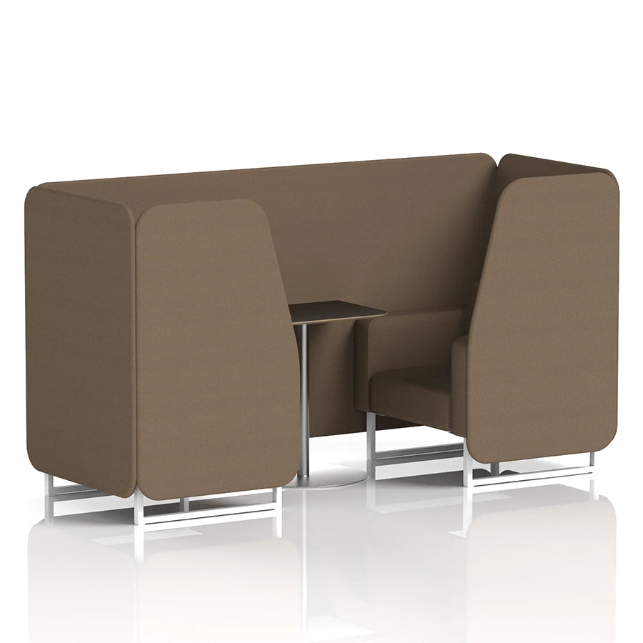 Brixworth Booth in Single Tone - 2 Seater with Black Table