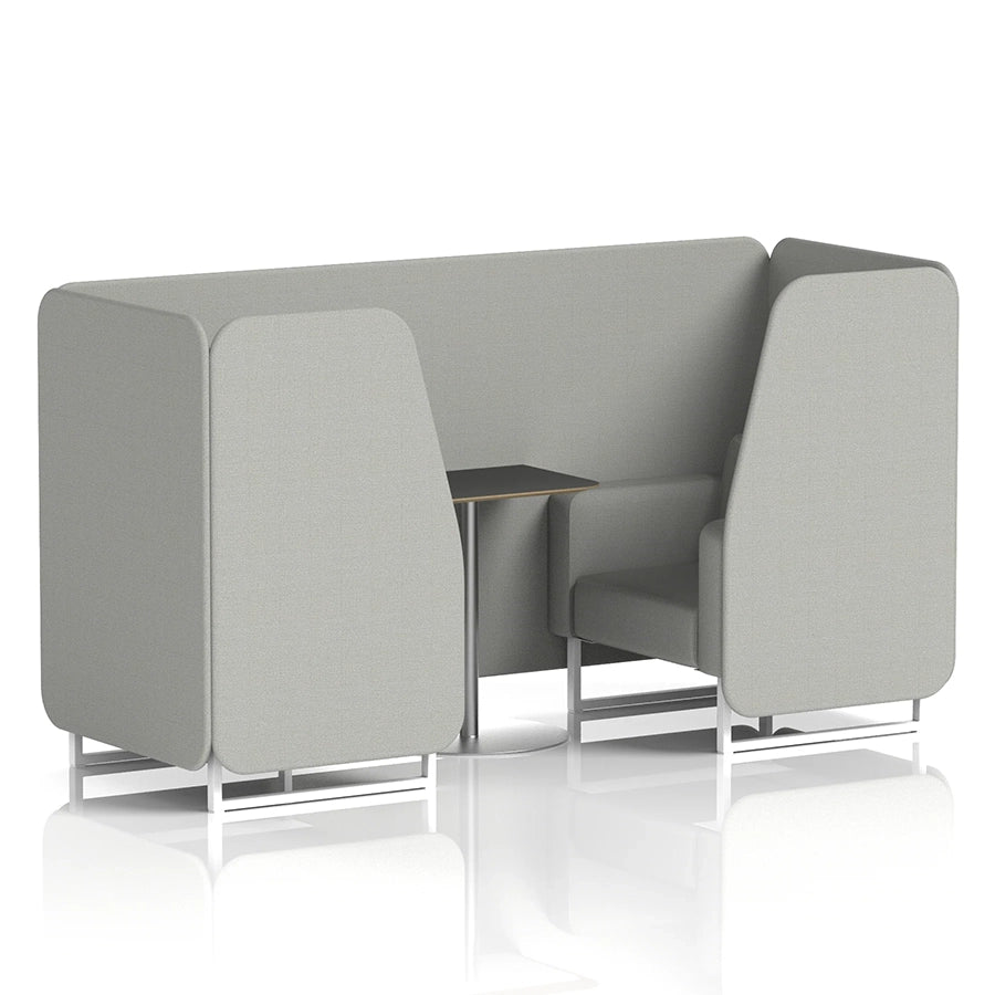 Brixworth Booth in Single Tone - 2 Seater with Black Table