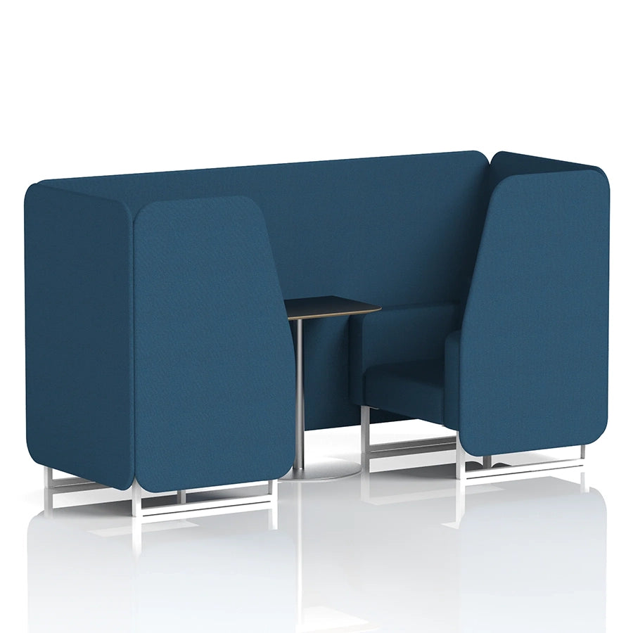 Brixworth Booth in Single Tone - 2 Seater with Black Table