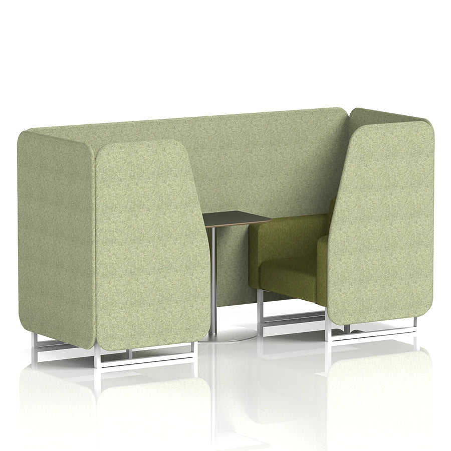 Brixworth Booth in Two Tone - 2 Seater with Black Table