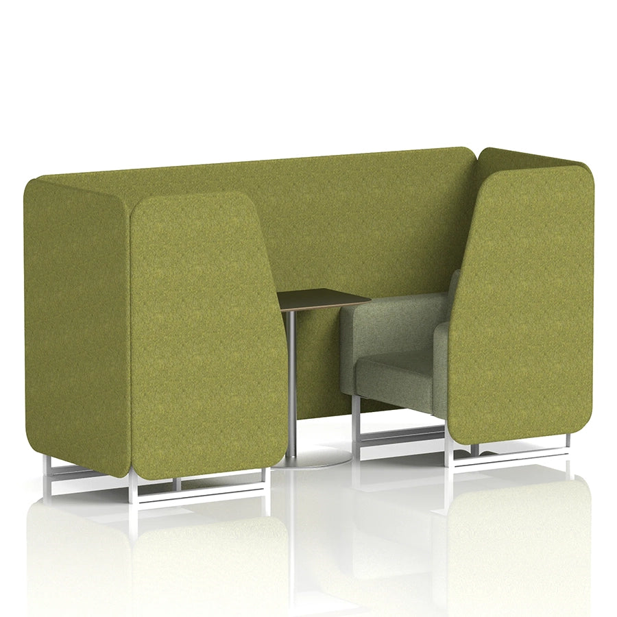 Brixworth Booth in Two Tone - 2 Seater with Black Table