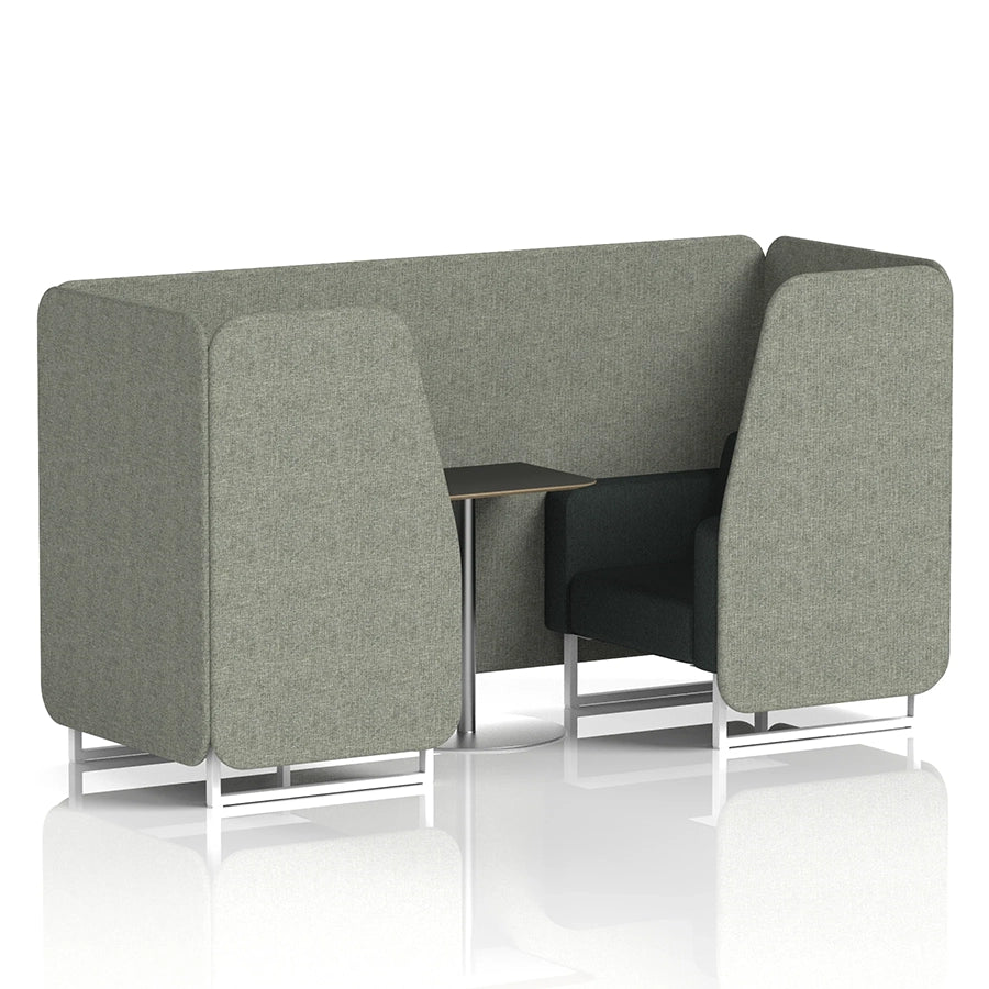 Brixworth Booth in Two Tone - 2 Seater with Black Table