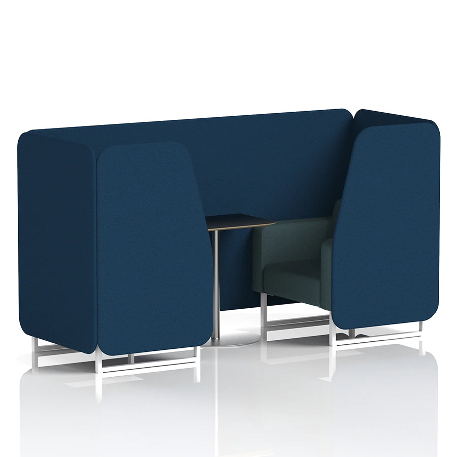 Brixworth Booth in Two Tone - 2 Seater with Black Table
