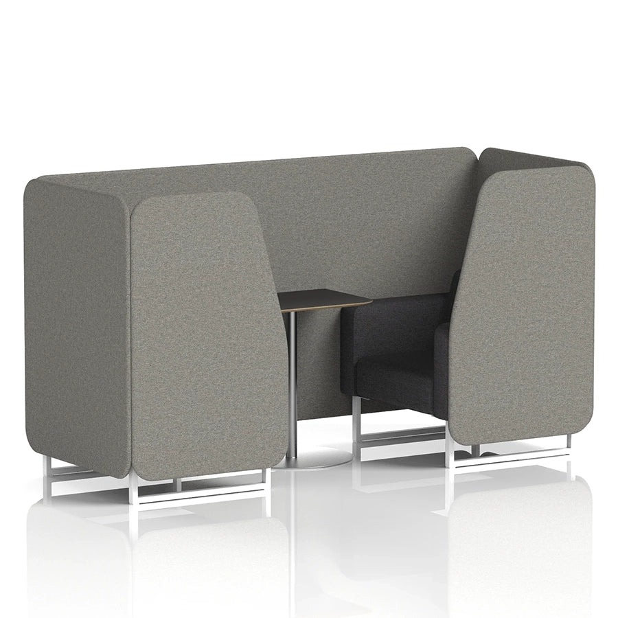 Brixworth Booth in Two Tone - 2 Seater with Black Table