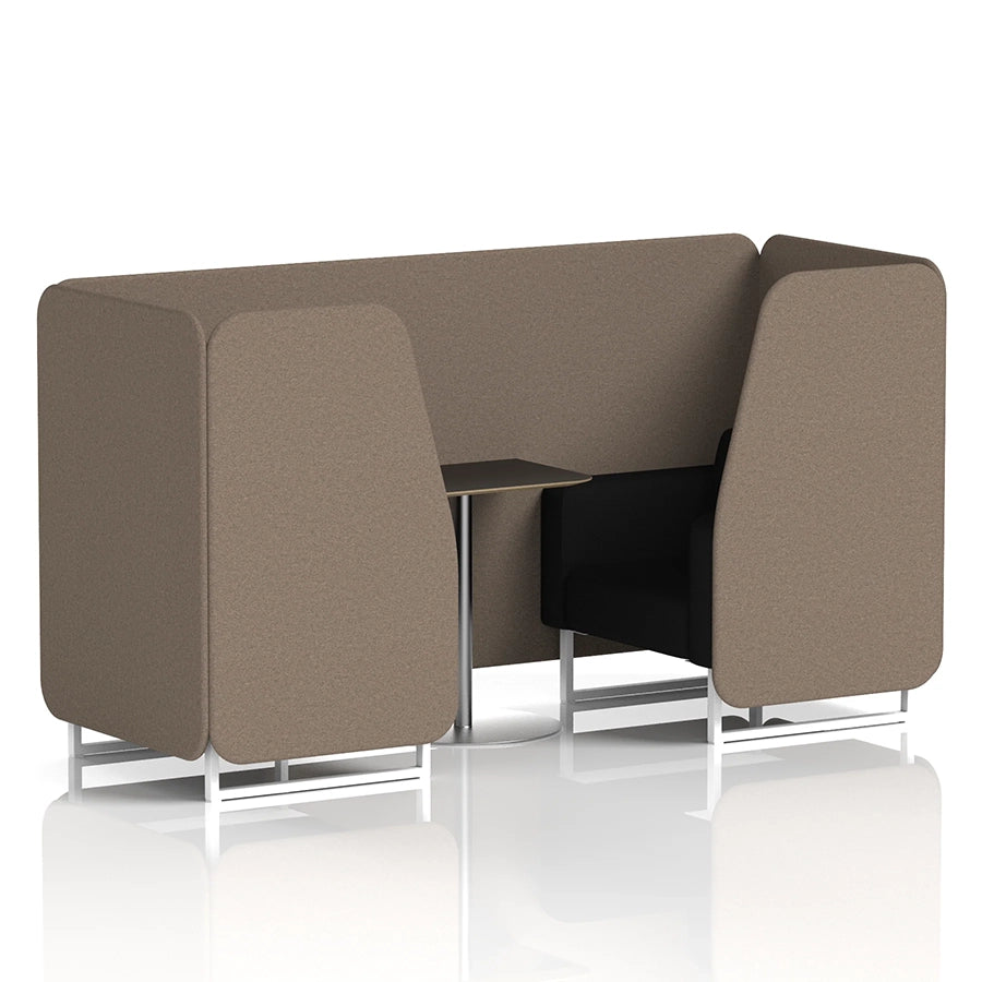 Brixworth Booth in Two Tone - 2 Seater with Black Table