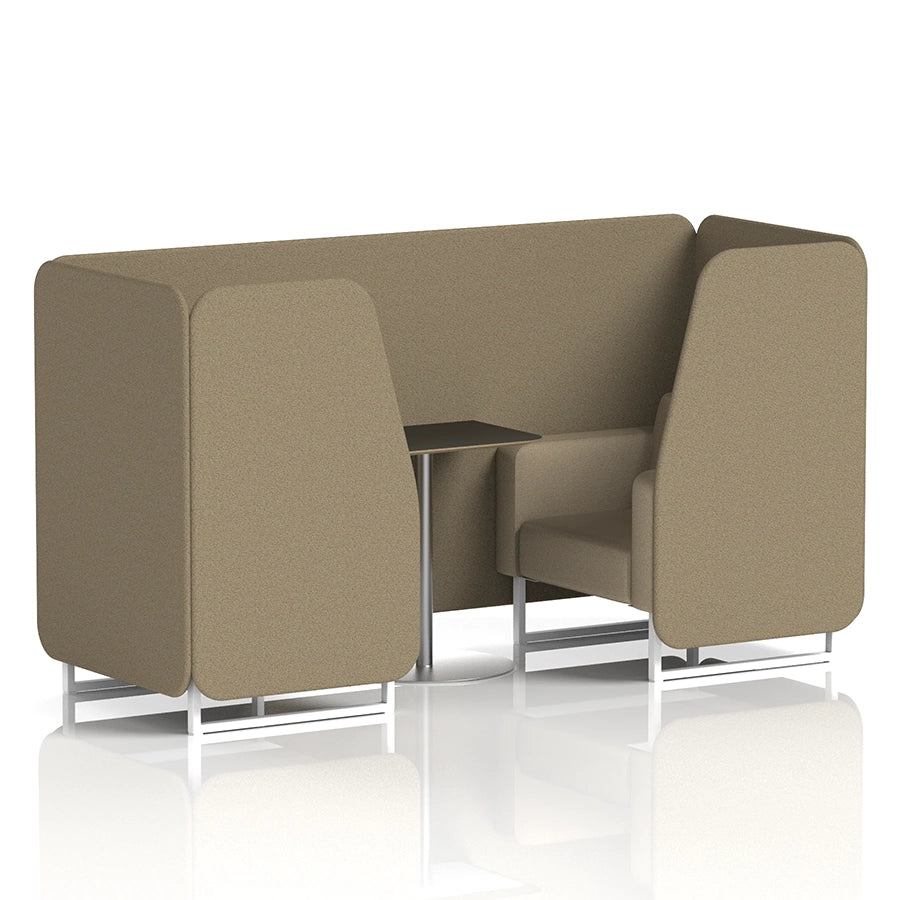 Brixworth Booth in Two Tone - 2 Seater with Black Table