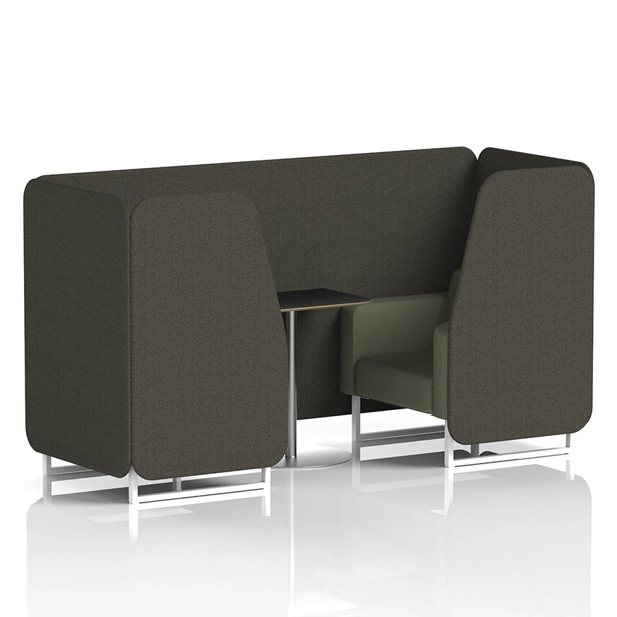Brixworth Booth in Two Tone - 2 Seater with Black Table