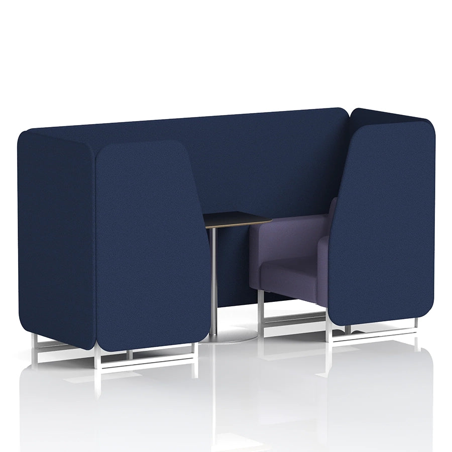 Brixworth Booth in Two Tone - 2 Seater with Black Table