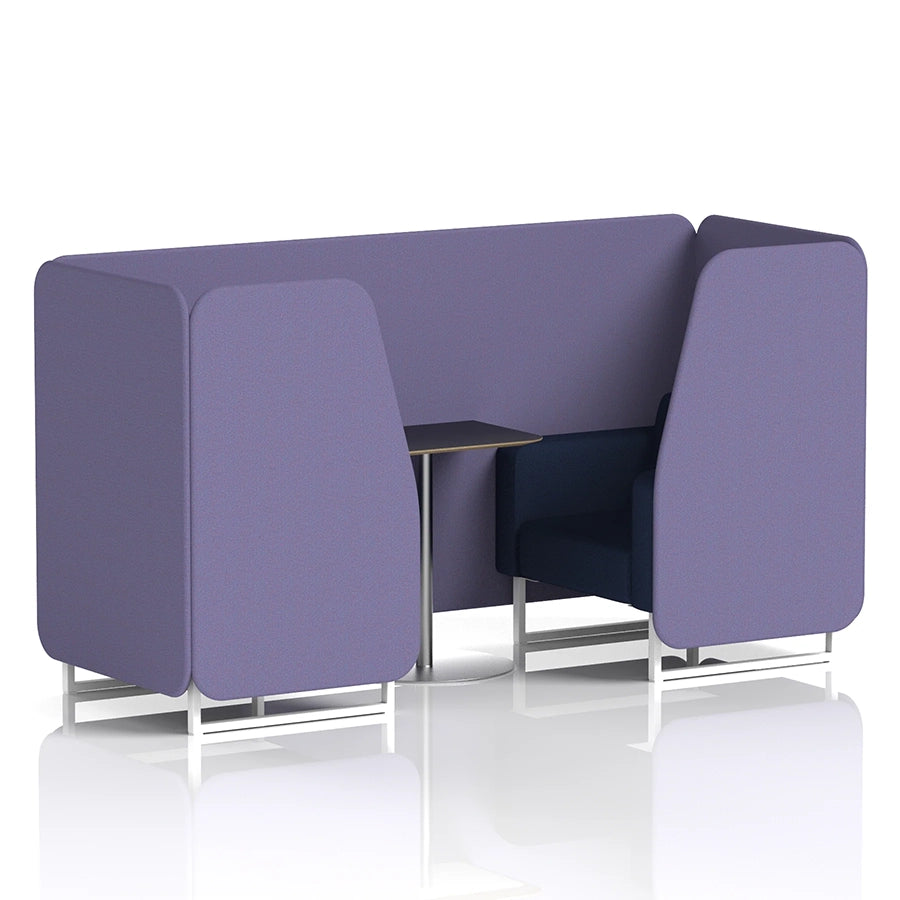Brixworth Booth in Two Tone - 2 Seater with Black Table