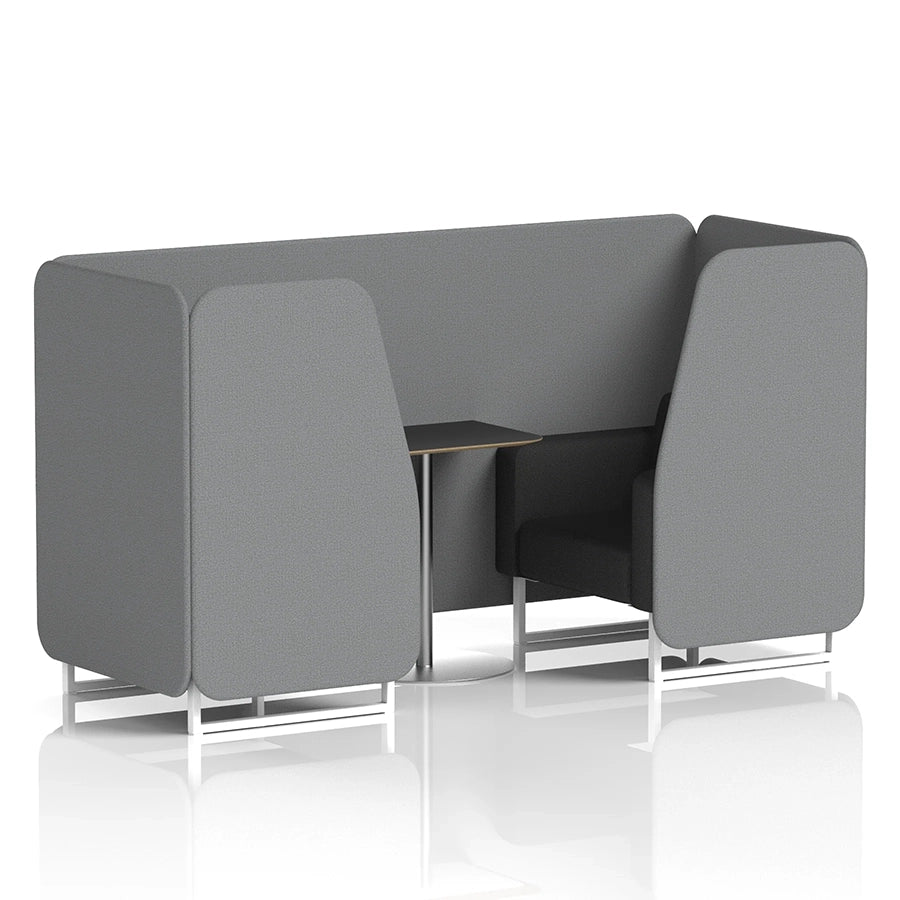 Brixworth Booth in Two Tone - 2 Seater with Black Table