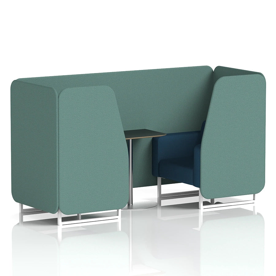 Brixworth Booth in Two Tone - 2 Seater with Black Table