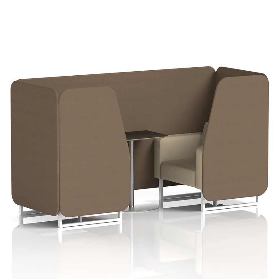 Brixworth Booth in Two Tone - 2 Seater with Black Table