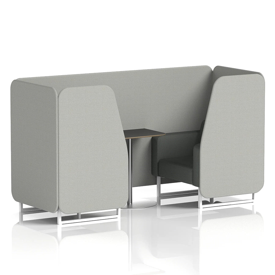Brixworth Booth in Two Tone - 2 Seater with Black Table