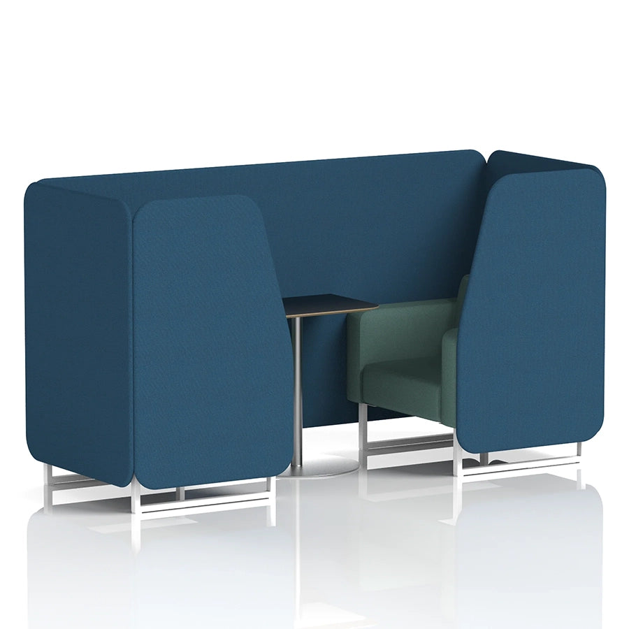 Brixworth Booth in Two Tone - 2 Seater with Black Table