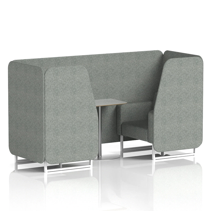 Brixworth Booth in Single Tone - 2 Seater with Grey Table