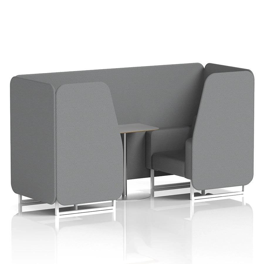 Brixworth Booth in Single Tone - 2 Seater with Grey Table
