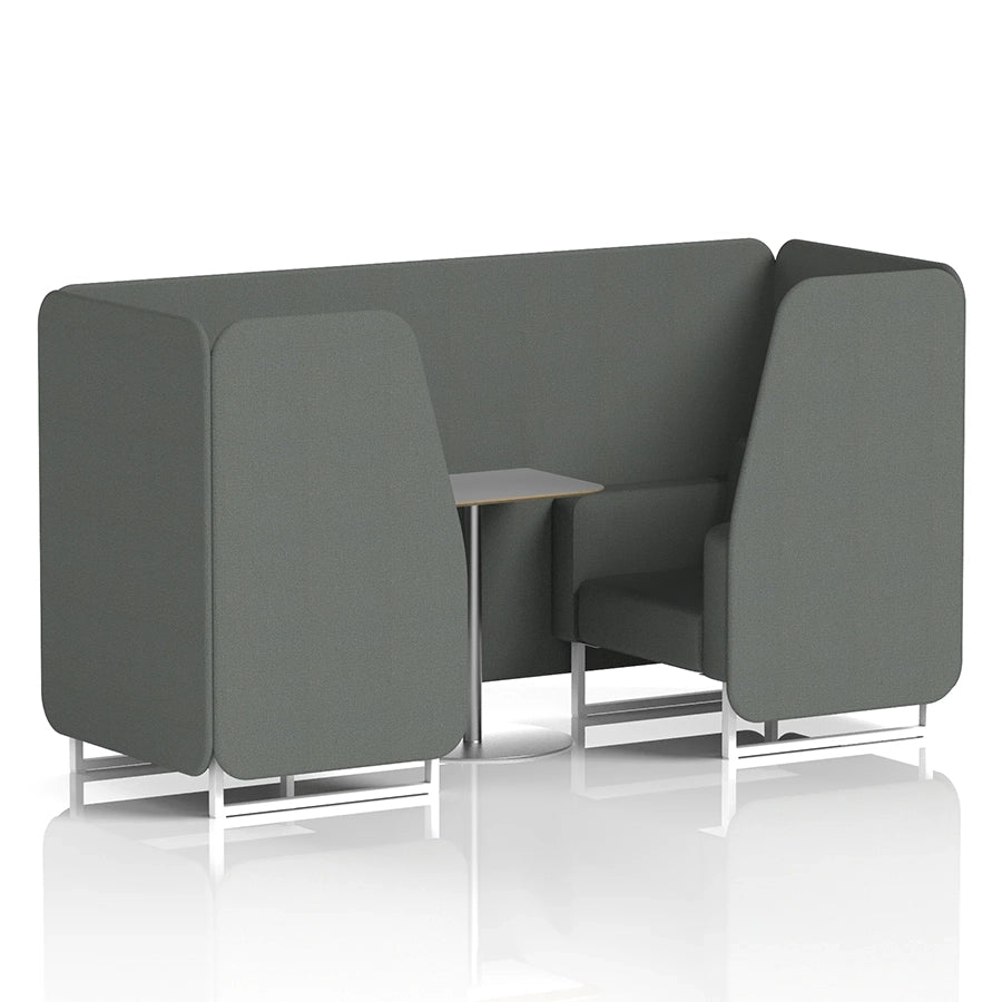 Brixworth Booth in Single Tone - 2 Seater with Grey Table