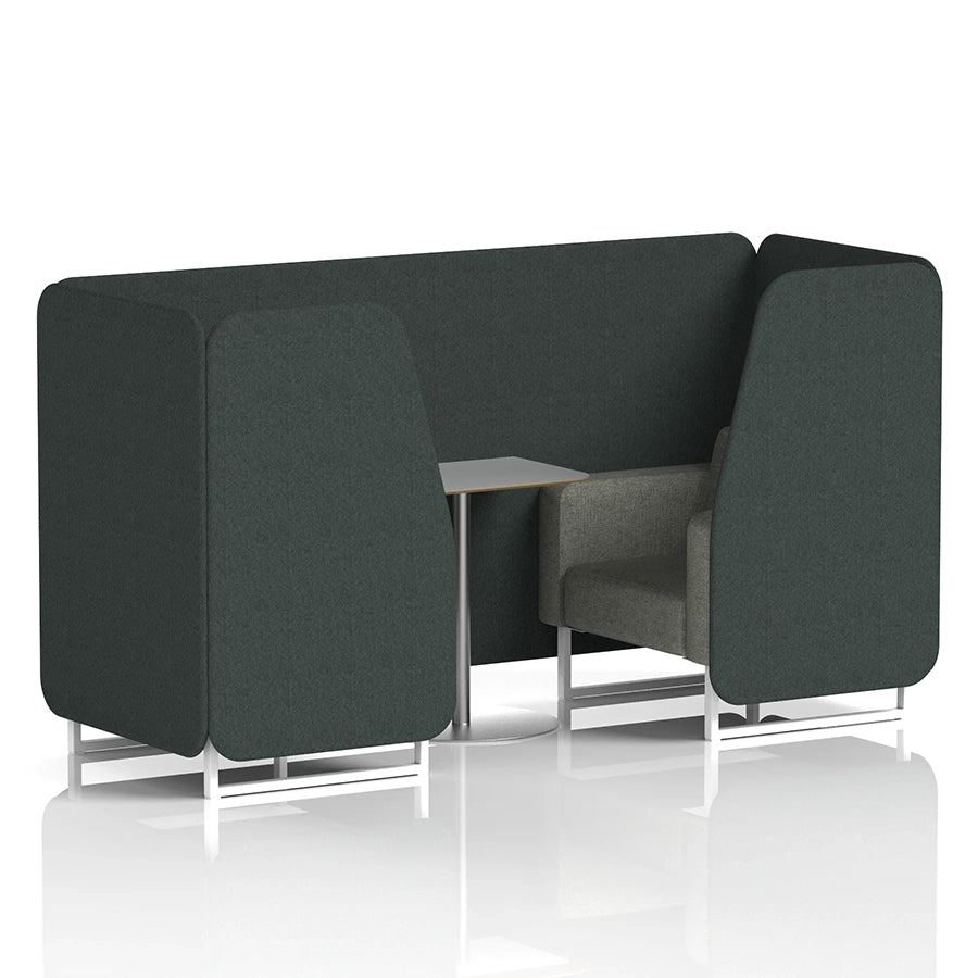 Brixworth Booth in Two Tone - 2 Seater with Grey Table