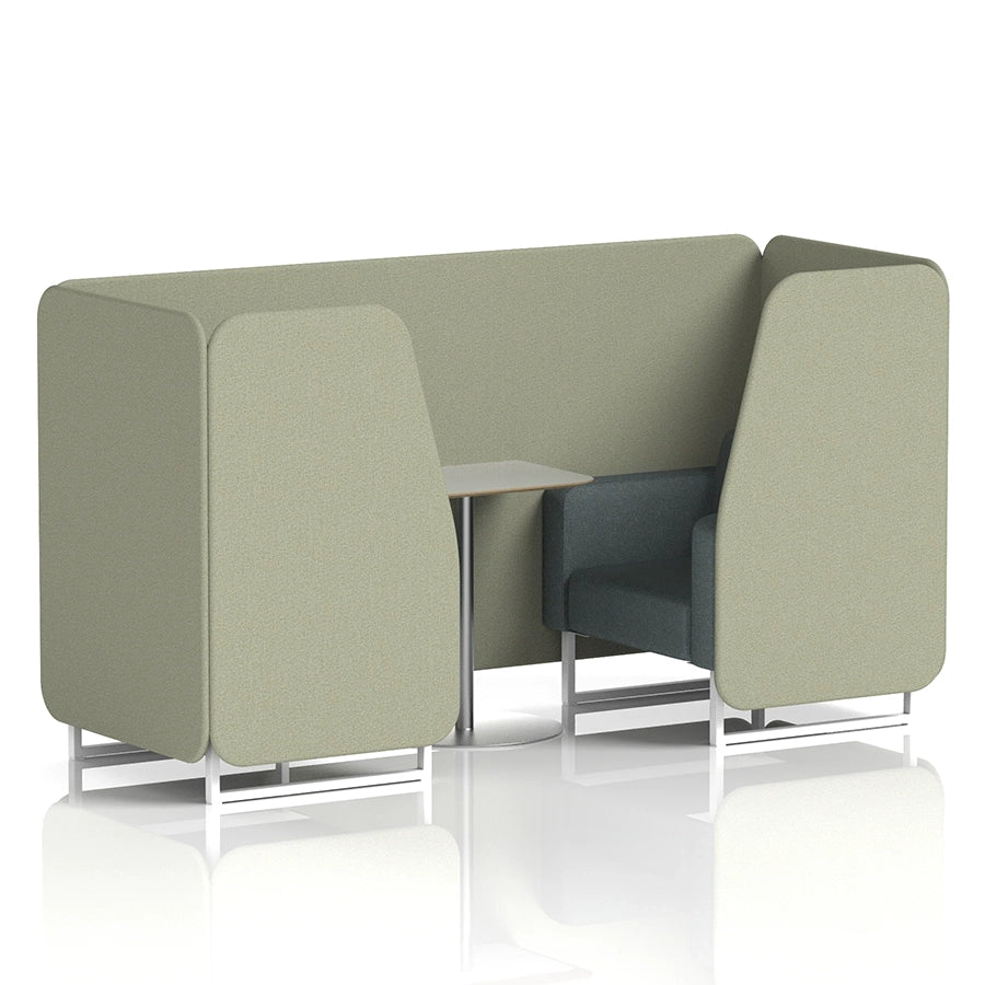 Brixworth Booth in Two Tone - 2 Seater with Grey Table