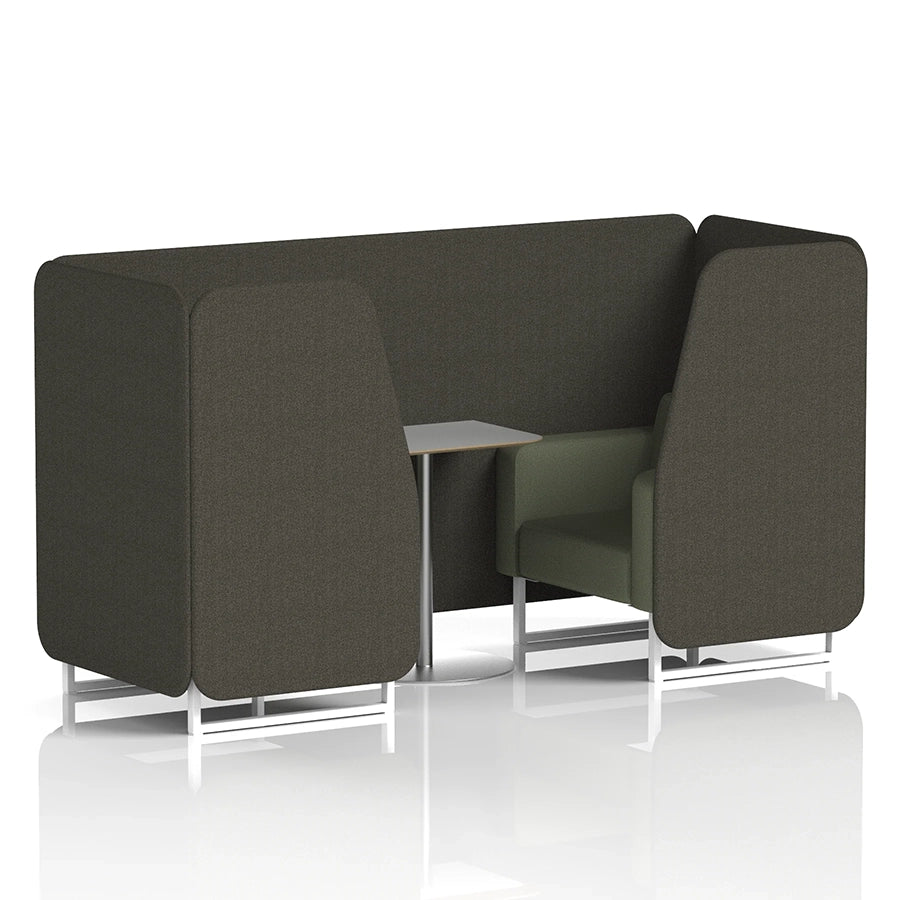 Brixworth Booth in Two Tone - 2 Seater with Grey Table