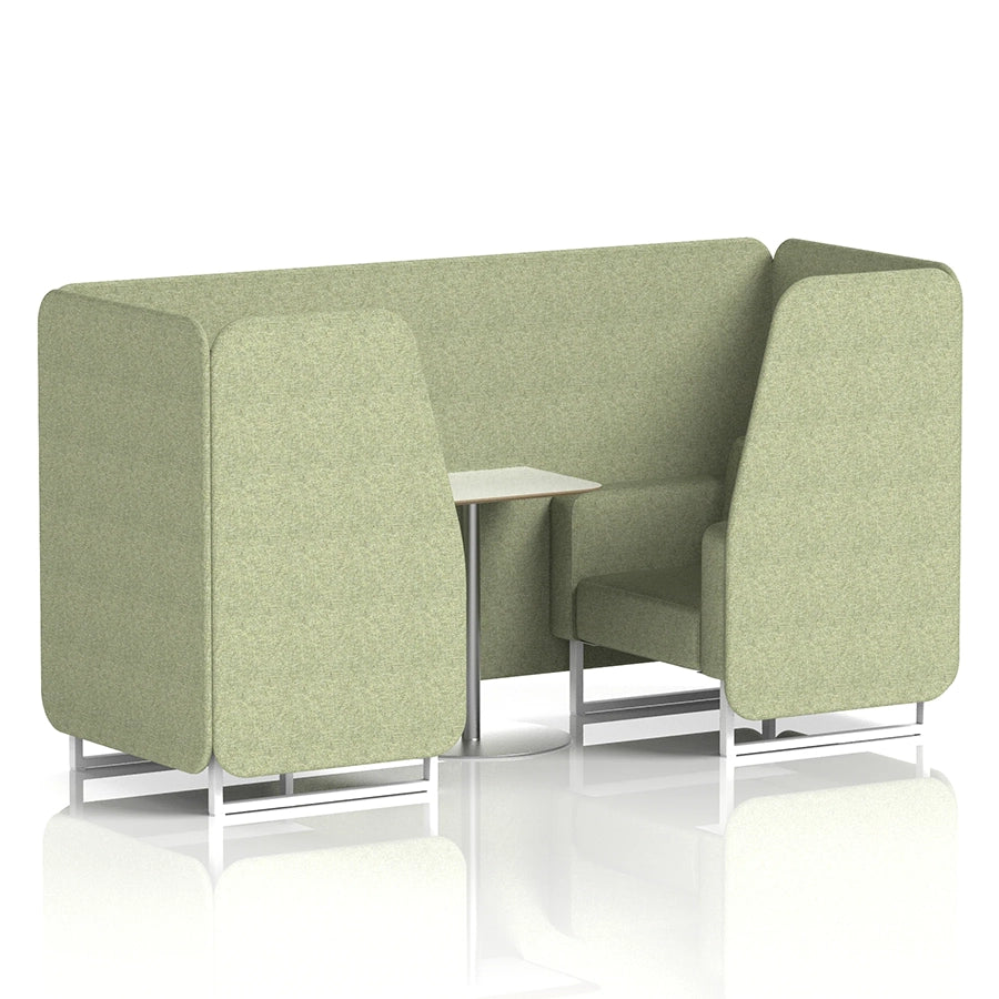 Brixworth Booth in Single Tone - 2 Seater with White Table