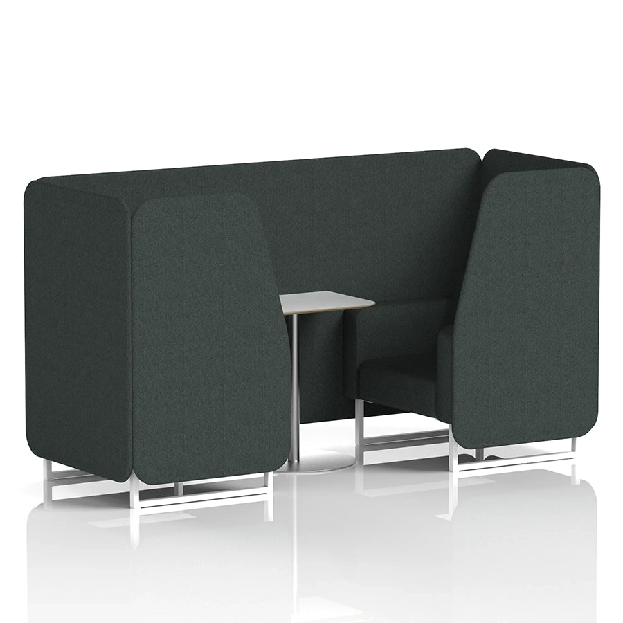 Brixworth Booth in Single Tone - 2 Seater with White Table