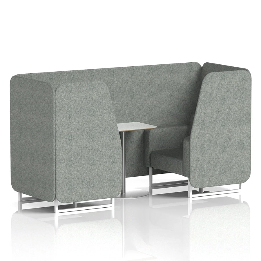 Brixworth Booth in Single Tone - 2 Seater with White Table