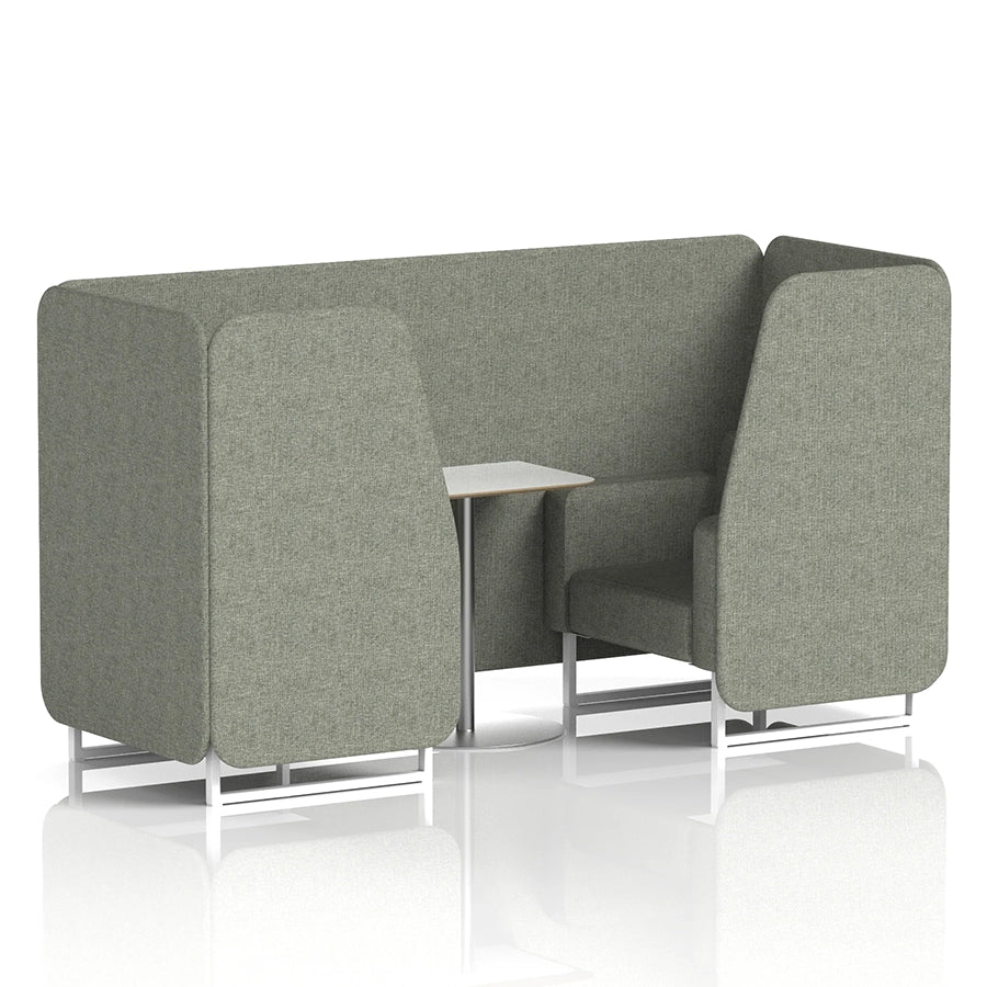 Brixworth Booth in Single Tone - 2 Seater with White Table
