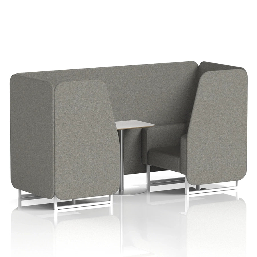 Brixworth Booth in Single Tone - 2 Seater with White Table